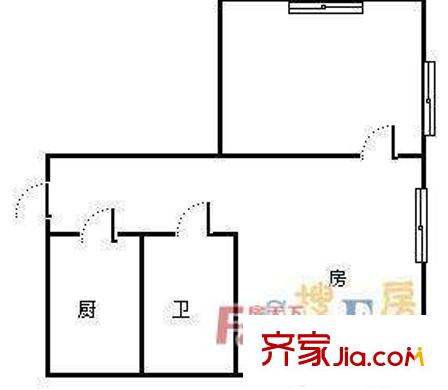 中州島 1室 戶型圖