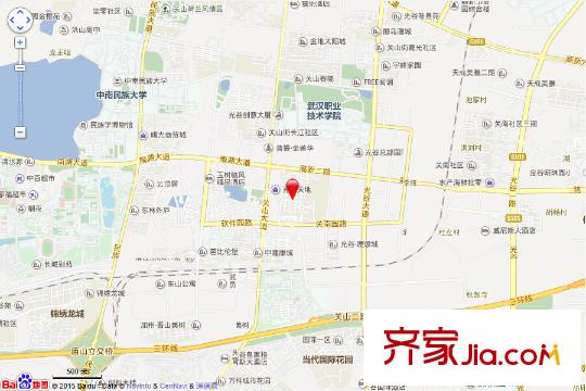 光谷坐標城九臺交通圖