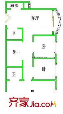 英惠大廈 3室戶型圖