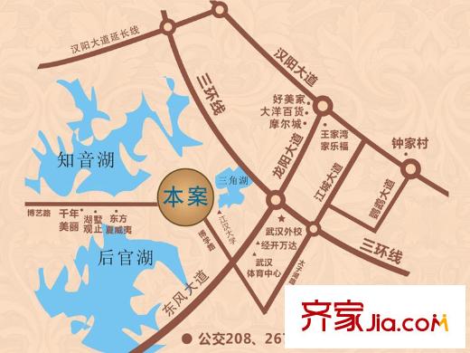 金橋普林斯頓區(qū)位圖