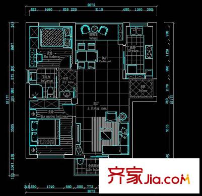 華茂小米公寓S3、S4、S5號樓A戶型 2室2廳1衛(wèi)1廚