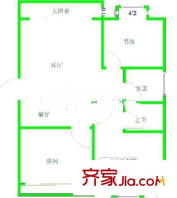 世茂百貨 3室 戶型圖