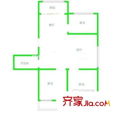 浦東小區(qū) 3室戶型圖
