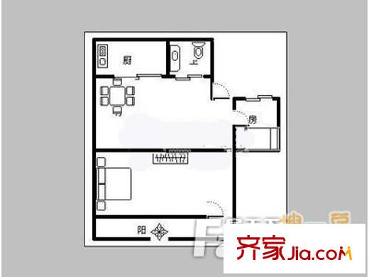 浦東小區(qū)戶型圖戶型圖 2室1廳1衛(wèi)1廚