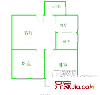 南湖花園 2室戶型圖