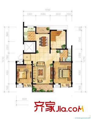 建新新村 2室 戶型圖