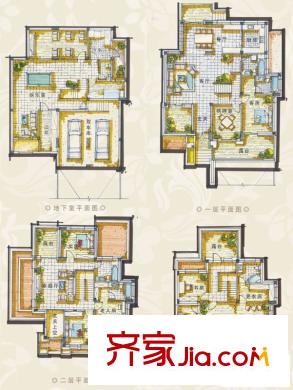 湖墅觀止別墅戶型圖獨(dú)別(南入獨(dú)別)38-43#樓 14室3廳6衛(wèi)