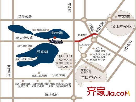 湖墅觀止別墅交通圖區(qū)位圖