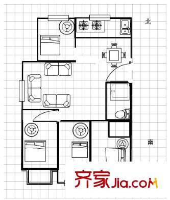 橫嶼郵電新村 戶型圖