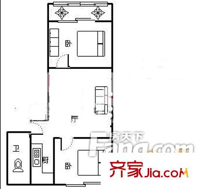 光明花園 2室戶(hù)型圖