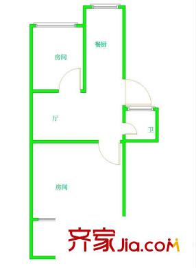  安淡新村 2室戶型圖