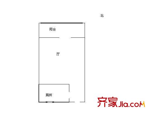 中亭街利安苑 1室 戶型圖