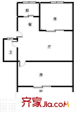 中亭街利安苑 2室 戶型圖