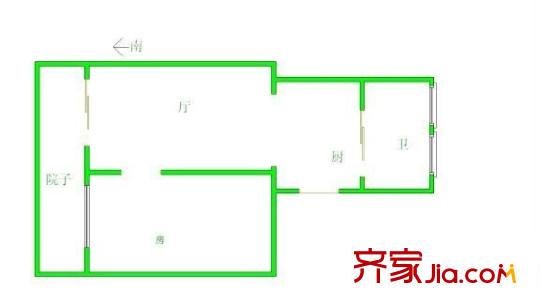 紫陽新村社區(qū) 2室 戶型圖