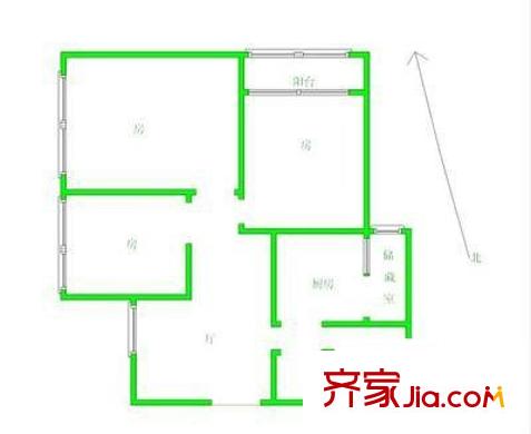 中山花園 3室 戶型圖