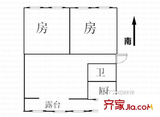 四季植物花園 2室 戶型圖