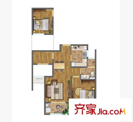 仁和世家戶型圖2室2廳 2室2廳