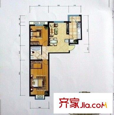 仁和世家戶型圖2室2廳 2室2廳