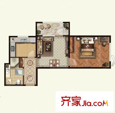 漢正街華貿(mào)箱包城戶(hù)型圖1室1廳 戶(hù)型圖 1室1廳
