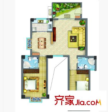 飛帆小區(qū)戶型圖2室2廳 2室2廳