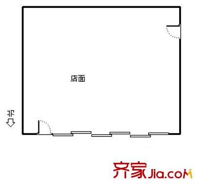 世茂國(guó)際花園 1室 戶型圖