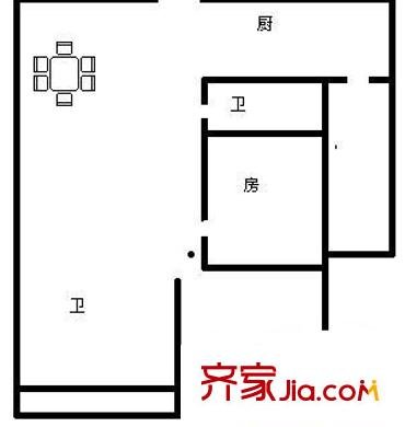 世茂國(guó)際花園 2室 戶型圖