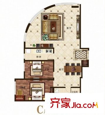 東鴻小區(qū)戶型圖2室2廳 戶型圖 2室2廳