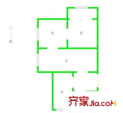 明倫小區(qū) 2室 戶型圖