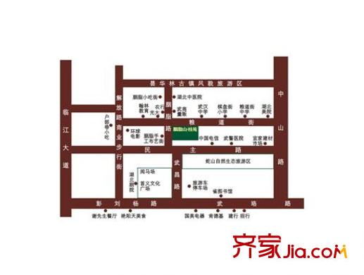胭脂山桂苑交通圖地圖