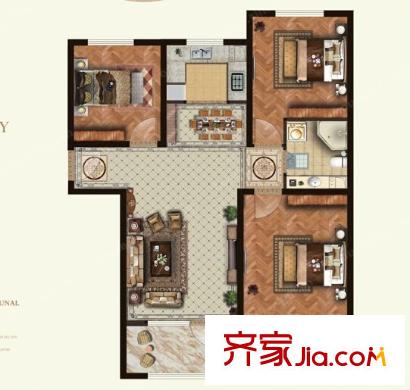 徐家棚安居苑戶型圖3室2廳 戶型圖 3室2廳