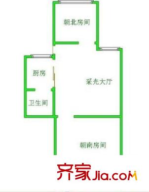 金安公寓 2室 戶(hù)型圖
