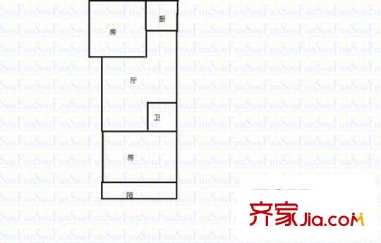 金安公寓 2室 戶(hù)型圖