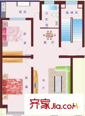 古田三路小區(qū)戶型圖2室2廳 戶型圖 2室2廳
