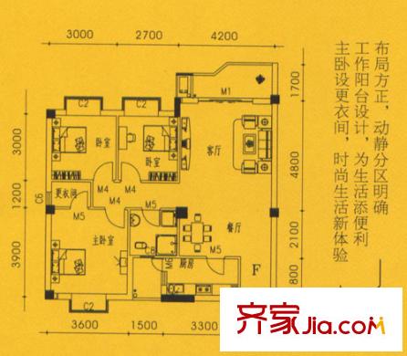 東新熙園戶型圖3室2廳 戶型圖 3室2廳1衛(wèi)1廚