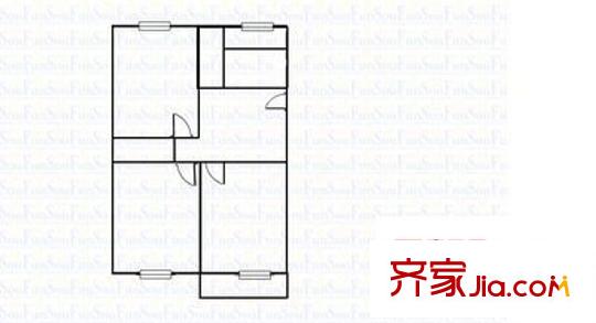 新興新村 3室 戶型圖