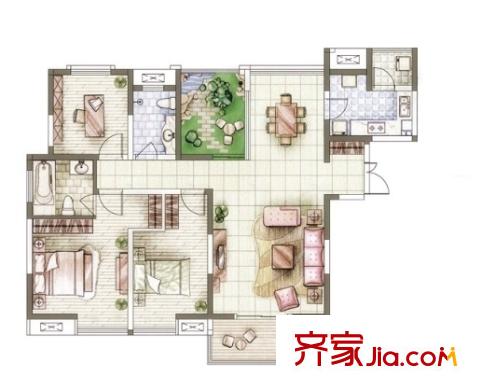 省公路局小區(qū)戶型圖2室2廳 戶型圖 2室2廳