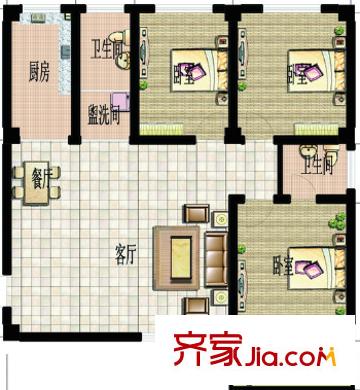 省公路局小區(qū)戶型圖3室2廳 戶型圖 3室2廳