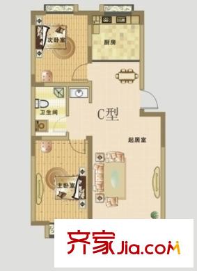 曬湖小區(qū)戶型圖2室2廳 3室2廳