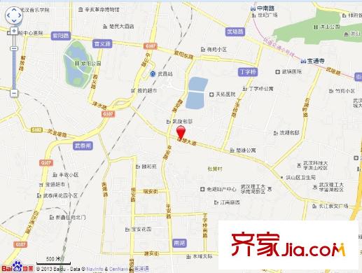 曬湖小區(qū)交通圖