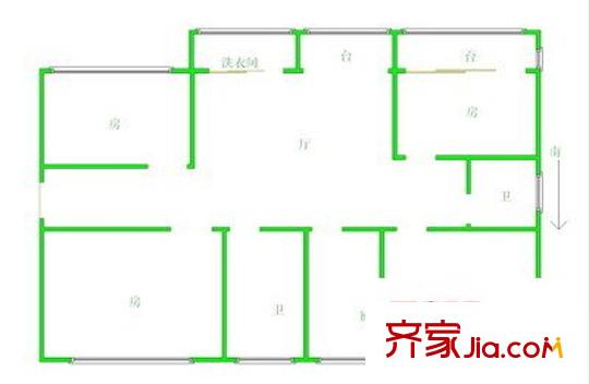 梅苑三期 4室 戶型圖