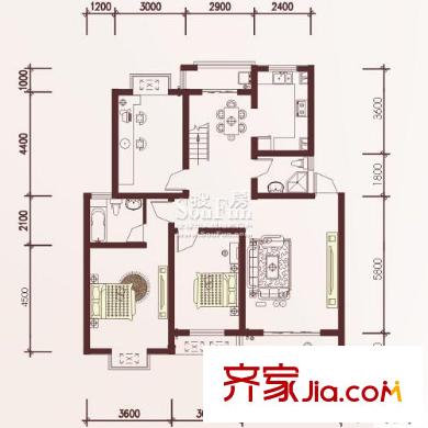 龍城華庭戶型圖瀚華園復(fù)式k 下層 6室2廳3衛(wèi)1廚