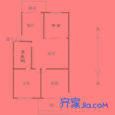 實(shí)華苑 3室 戶型圖