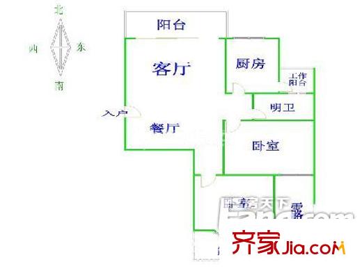 融鳳江濱 2室戶型圖