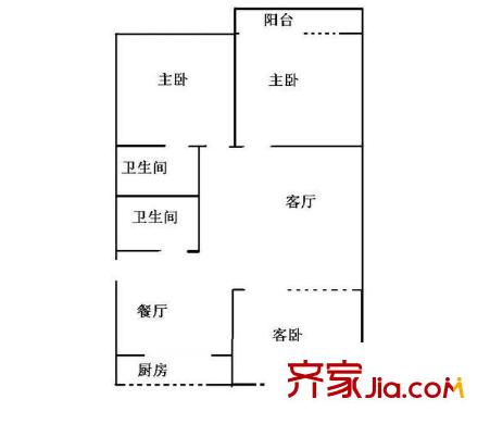群眾新村 3室 戶型圖