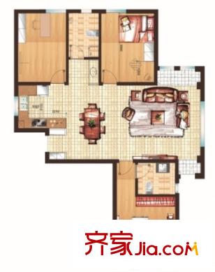 丁字橋小區(qū)戶型圖3室2廳 3室2廳