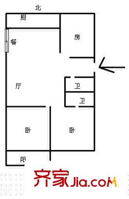 錦江花園 3室 戶型圖