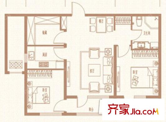 北環(huán)小區(qū)戶型圖2室2廳 戶型圖 2室2廳1衛(wèi)1廚
