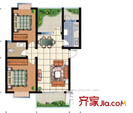 頤和苑戶(hù)型圖2室2廳 2室2廳