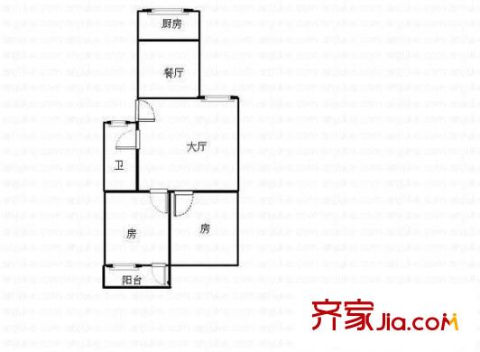 環(huán)南四村 2室 戶型圖