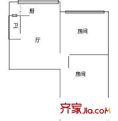 紅星新村 2室 戶型圖